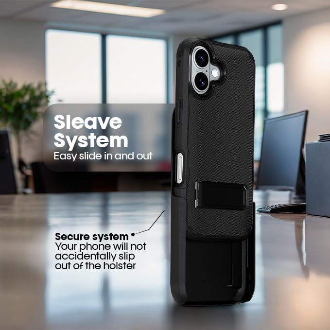 MOTIVE for iPhone 17 Case with Belt Clip, Rugged Dual-Layer, Shockproof 17 iPhone Holster case Belt Clip, Slim Wireless Charging Compatible, Durable Kickstand, 6.3” | Ranger v2 Series - Image 8