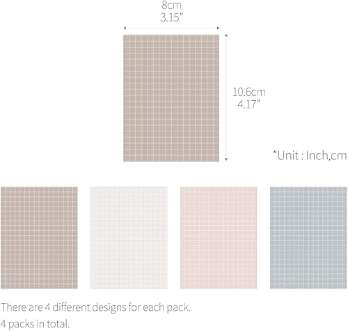 Miniatura 2 de Monolike Memopad Smoothie Ver.2 - Juego de 4 paquetes, 4 diseños diferentes, 100 hojas por bloc, total de 400 hojas, blocs de notas, blocs de