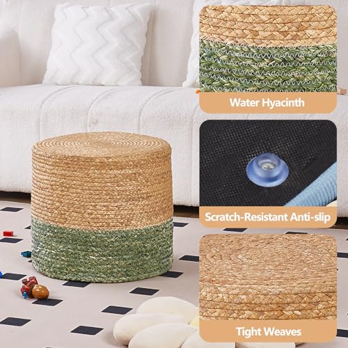 Wimarsbon18ottomanpoufnaturalbraidedpoofrustichandweaveloungepouffebohofootreststoolforbedroomaccenttableforlivingroomnaturalwaterhyacinthgreencornhusk  Urban Country Home Decor Wimarsbon 18 ottoman pouf natural braided poof rustic handweave lounge pouffe boho footrest stool for bedroom accent table for living room natural water hyacinth green corn husk  urban country home decor