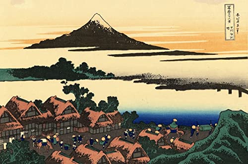 Peinture poster affiche décorative art mural Kōshū Isawa No Akatsuki Hokusai