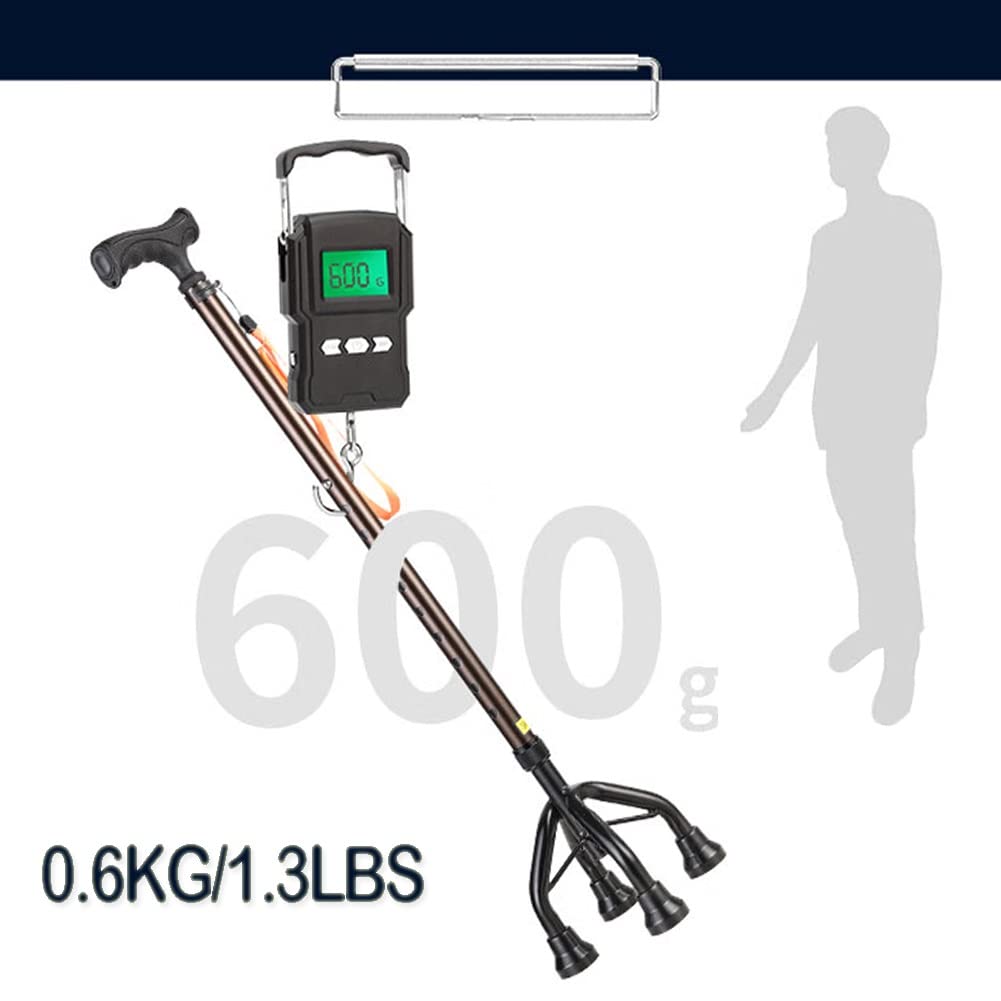 Brązowy Laski do Chodzenia, Laska Regulowane, Laski dla Seniorów, z Paskiem na Nadgarstek, Stosowana Wysokość 140-190cm, 1 Szt
