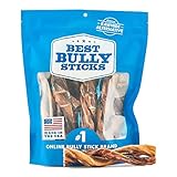 Best Bully Sticks 6-Inch Twisted USA-Baked Bully Stick -All-Natural, Highly Digestible, Single-Ingredient Dog Chew, Promotes Dental Health, Pack of 8