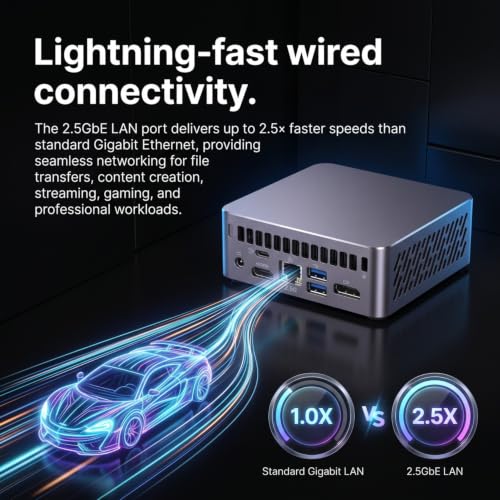 Image of CoreX Pro Mini PC | Core i5-1235U 12th Gen Processor | Max Turbo 4.40GHZ | Triple 4k Display Support, 16GB DDR4, 512GB NVMe SSD, Intel Iris Xe Graphics, WiFi 6, BT 5.0 | Windows 11 Pro