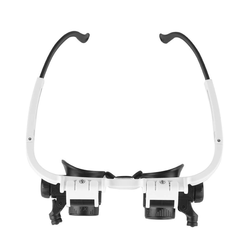 Stirnband-Lupenbrille mit Licht, Kopfmontage-Lupe, Lesebrille, Juwelier-Lupe, Handwerk, Uhrenreparatur, Hobby Star of Light