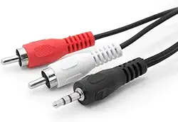 Cabo Adaptador P2 (3.5mm) para 2 RCA (1.5 Metro) - Áudio Estéreo de Alta Fidelidade | Conecte Celular, Notebook e Tablet a Caixas de Som e Amplificadores | PR201