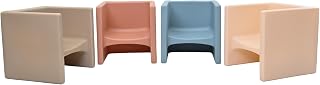 Children's Factory 3-in-1 Cube Chair for Kids, Flexible Seating Classroom Furniture, 4-Pack, Elements Colorway