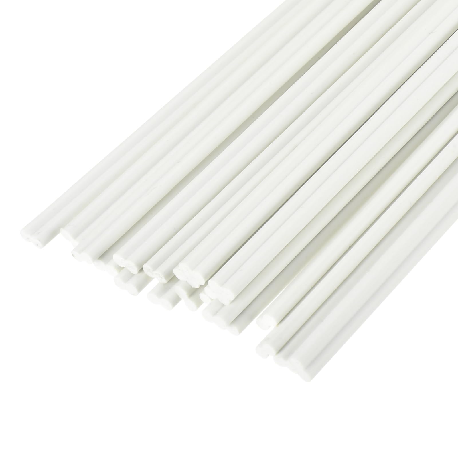 MECCANIXITY 20pcs 40 Inch Plastic Welding Rods PVC Welding Strips Welder Rods for Plastic Welder,Car Bumper, Kayak Repair, White
