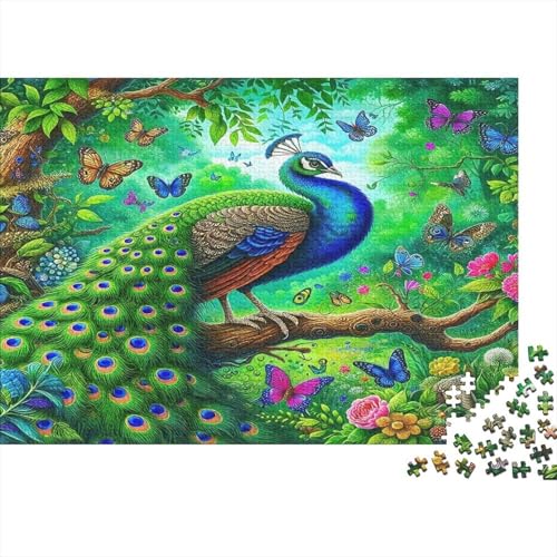 Puzzle de pavo real de 1000 piezas de 70x50cm, el regalo de relajación ideal para adultos