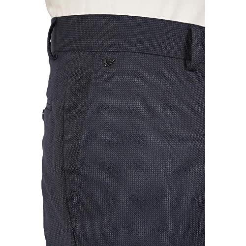 Image of blackberrys Structured Polyester Viscose Slim Fit Men's Work Wear Trousers