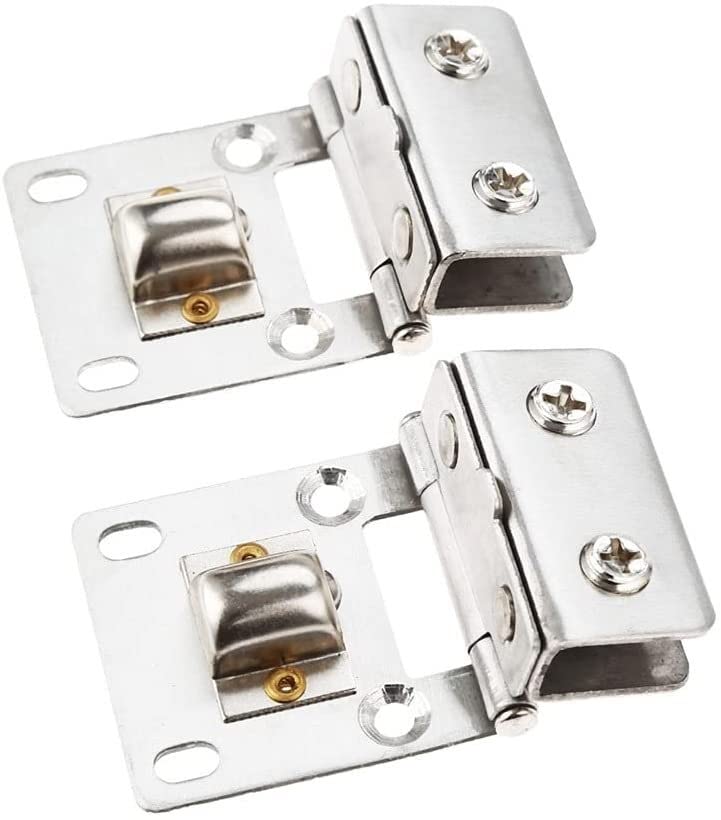 Charnières pivotantes pour porte en verre de placard et armoire en acier inox