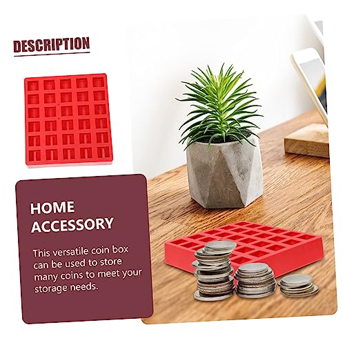 Contenedores Multi-Grid para Monedas x2 en ABS Rojo miniatura 6