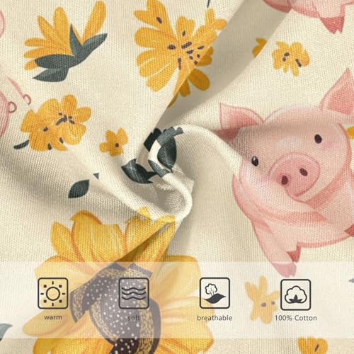 Wusikd Cute Pigs Boys' Underwear Cotton Sunflower Boys Briefs Soft Toddler Underwear 2T3