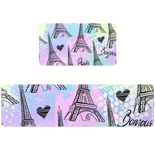 Alfombrillas de cocina de la Torre Eiffel para llenar de romanticismo tus mañanas 2