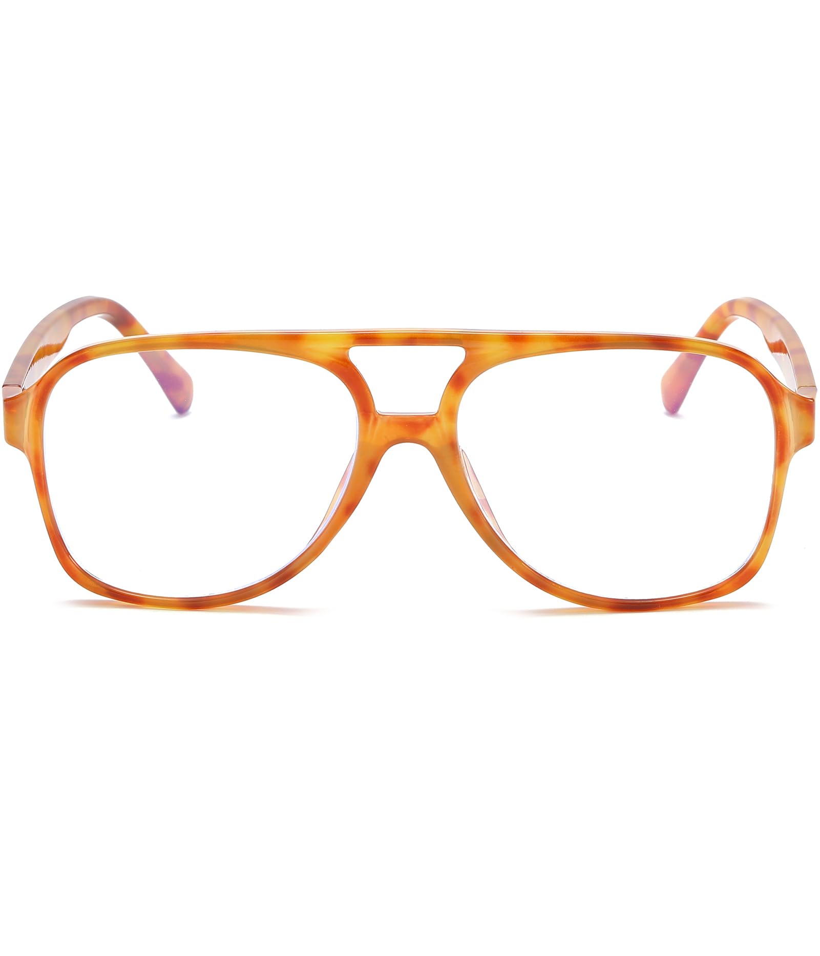 Retro Blaulicht Pilotenbrille für Damen Herren 70er Jahre übergroßer Rahmen Anti-Augenbelastung