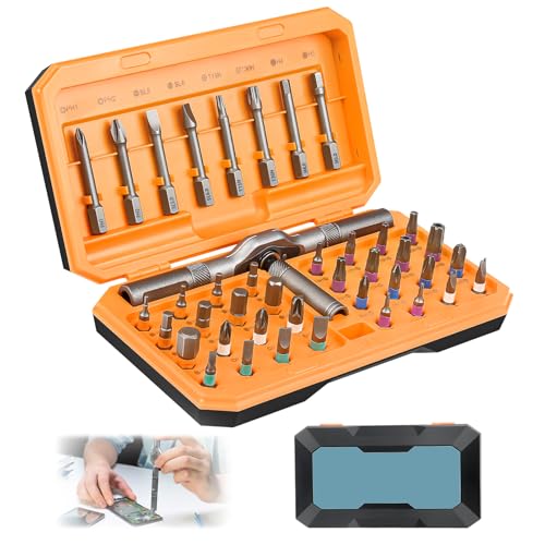 42 in 1 磁気ラチェットドライバーセット ラチェットハンドル付き 家具組立、電子機器、自転車のメンテナンス、DIY用の完全な修理キット。