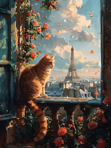 Cuadros para pintar por números de gatos para decorar tu salón