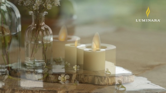 Amazon.com: Luminara Moving Flame LED Flameless Real Wax Tealights