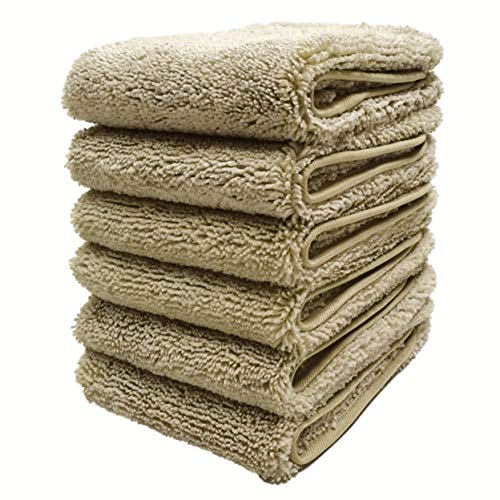 Polyte Premium Lint Free Microfiber Washcloth Face Towel, 13 x 13 in, Set