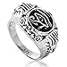 Akitsune Horus Ankh - Anello da uomo e da donna, in acciaio inox, con occhio egiziano, occhio egiziano, di Horus Ankh,
