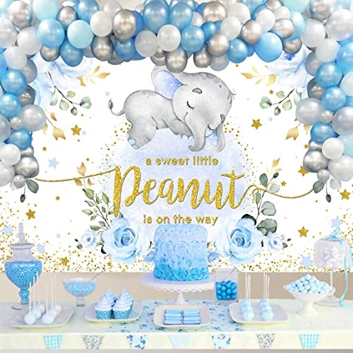 Fondo para bebé elefante azul 7x5ft Sensfun miniatura 4