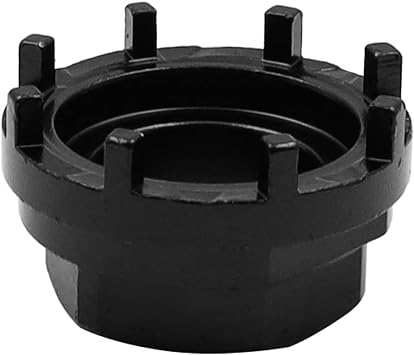 Bicycle Lock Ring Tool, Bicycle Bottom Bracket Tool with 8 Teeth Locking Ring, Compatible with Shimano SRAM ISIS 8-Level Inner Bearing Shells(Black)