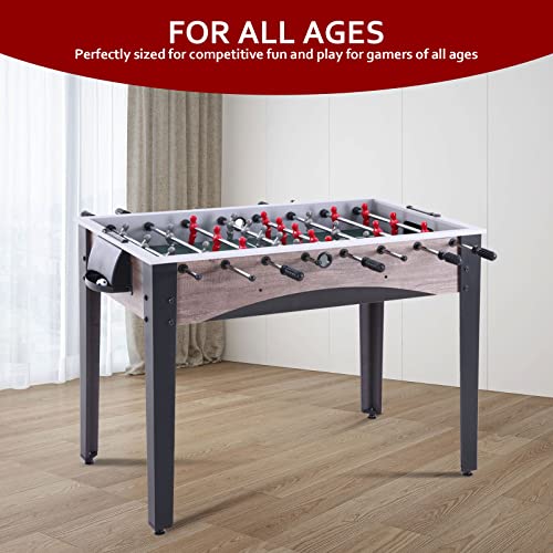 Raychee 48In Competition Sized Foosball Table, Arcade Table Soccer W/2 Balls For Kids And Adults, Indoor Foosball Table For Home, Game Room W/Wood Grain Finish And Foosball Accessories #TOP1