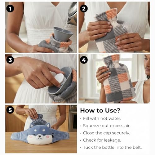 Image of Lifelong 1000ml Hot Water Bag with Waist Belt | Hot Water Bottle for Pain Relief | Hot Pack Warmer for Period Cramps, Back & Muscle Relief | Multipurpose Use with Hand Pocket & Leakproof (LLEHWB45)