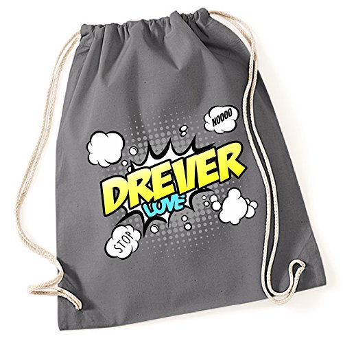 siviwonder Turnbeutel - DREVER schwedische Hunderasse Begleithund Jagdhund - COMIC Cartoon Baumwoll Tasche Fun