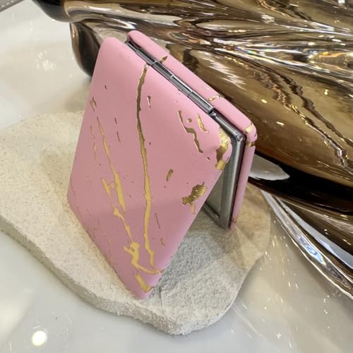 Espejo de Maquillaje portátil doble faz plegable miniatura 3