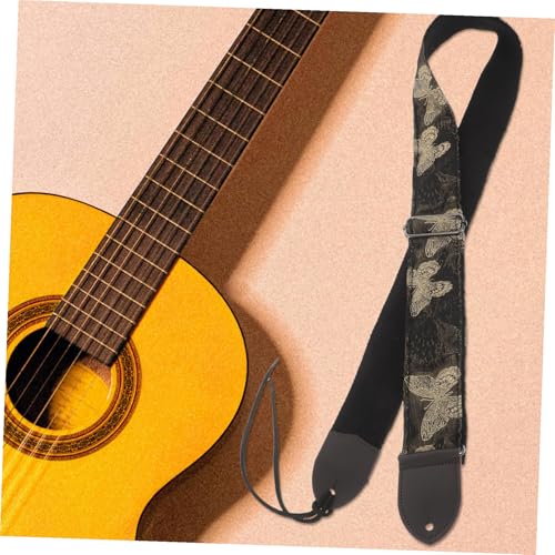 Sangle guitare papillon Alipis en polyester épais réglable pour basse - 6