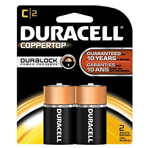 2 Pack of 2 Duracell Alkaline C Batteries
