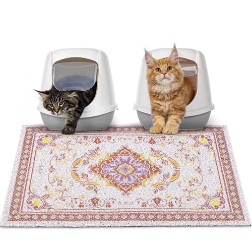 Glittme Cat Litter Mat 33"x22" Non-Slip, Washable, Trapping