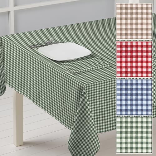 arceló Hogar - Mantel de Mesa Tela Jacquard Cuadros Vichy 1 cm | Mantel Cuadrado o Rectangular para Interior y Exterior | Servilletas No Incluidas (Azul, 140x200cm)