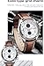 Imagen de Hombre Relojes para Hombre Cuarzo Analógico Relojes con Cronógrafo Impermeable Calendario Correa de Cuero Reloj de Acero Inoxidable