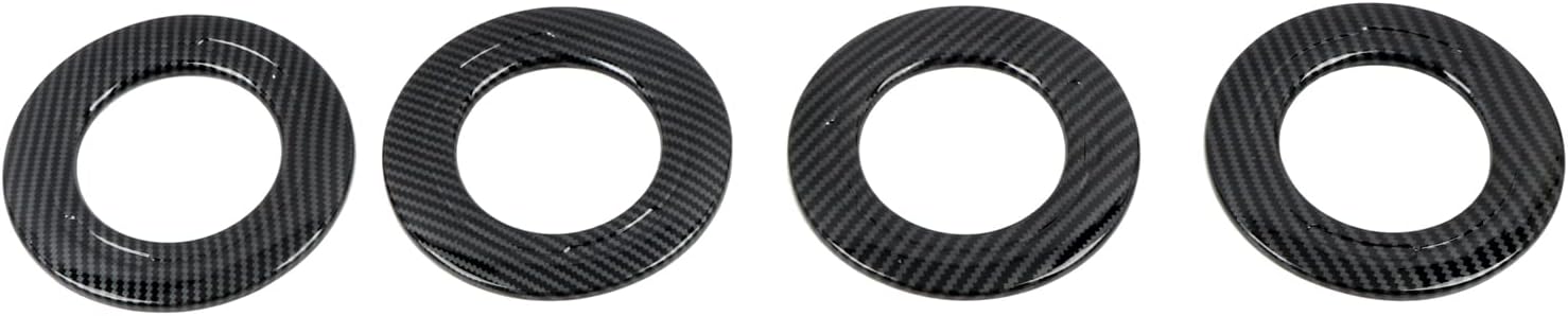 for Dodge Durango 2011-2020 Carbon Fiber Black Roof Air Vent Outlet Cover Trim 4pcs Car Accessories