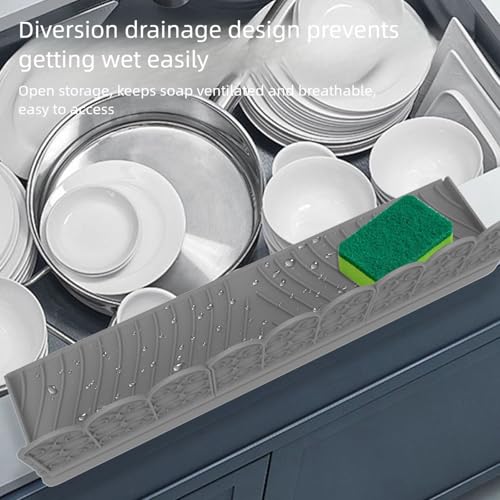 Protector de silicona para cocina modular y barrera de agua personalizable antisalpicaduras 4