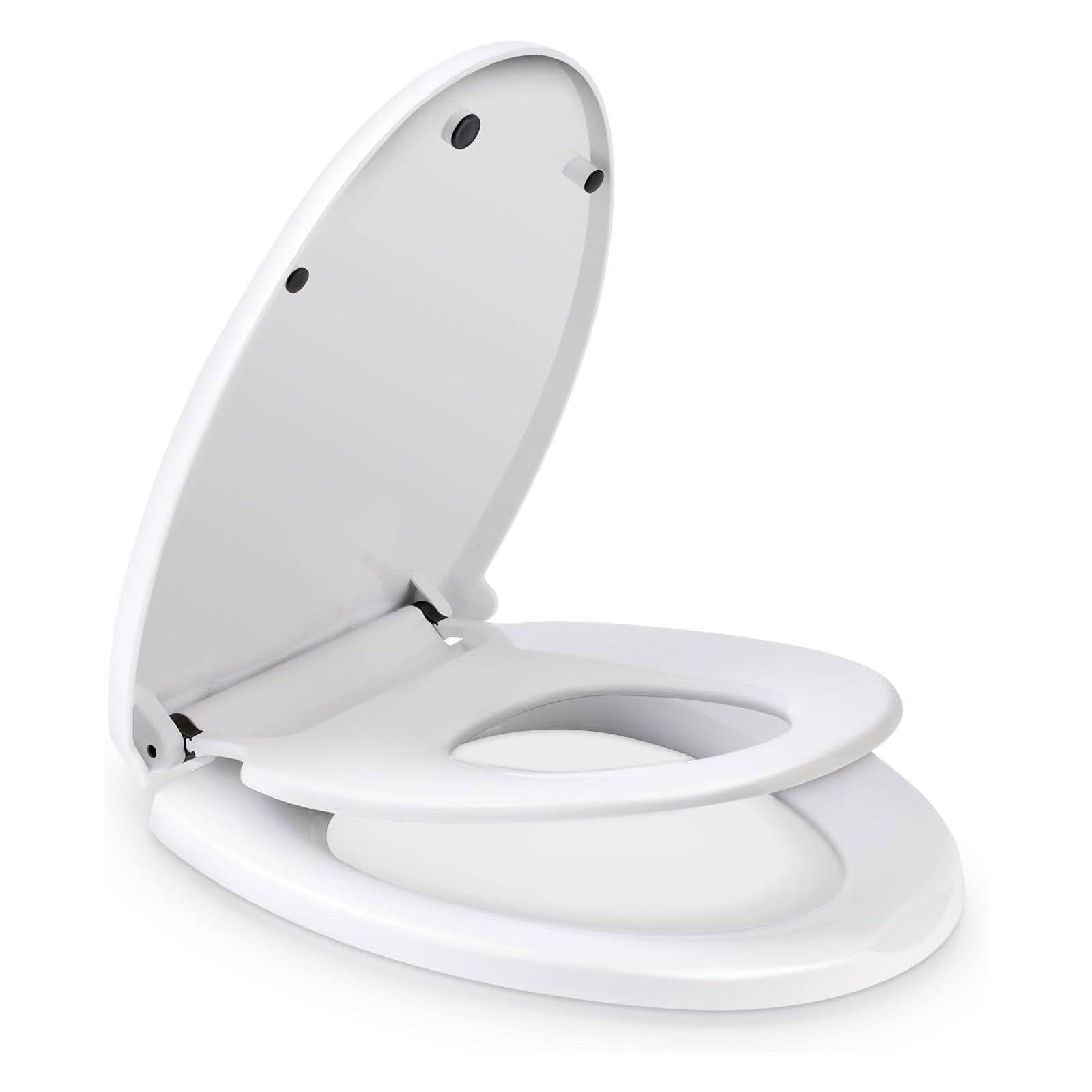 CROWNSHOP Family Toilet Seat Soft Adjustable Soft Close Toilet Seat Potty Training with 360 Degree Adjustable Hinges for Toddlers Adults — image 1