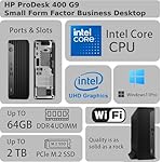 HP ProDesk 400 G9 SFF Business Desktop Computer, Intel CPU, 32GB RAM, 1TB PCle SSD, Dual 4K Display Support, USB-C, HDMl, RJ-45, Wi-Fi, Wired Keyboard & Mouse, Windows 11 Pro - Image 2
