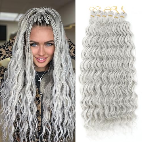 Mèches Crochet Braids Deep Wave anti-noeuds : volume et boucles Ocean Wave douces en 20" (56C#)