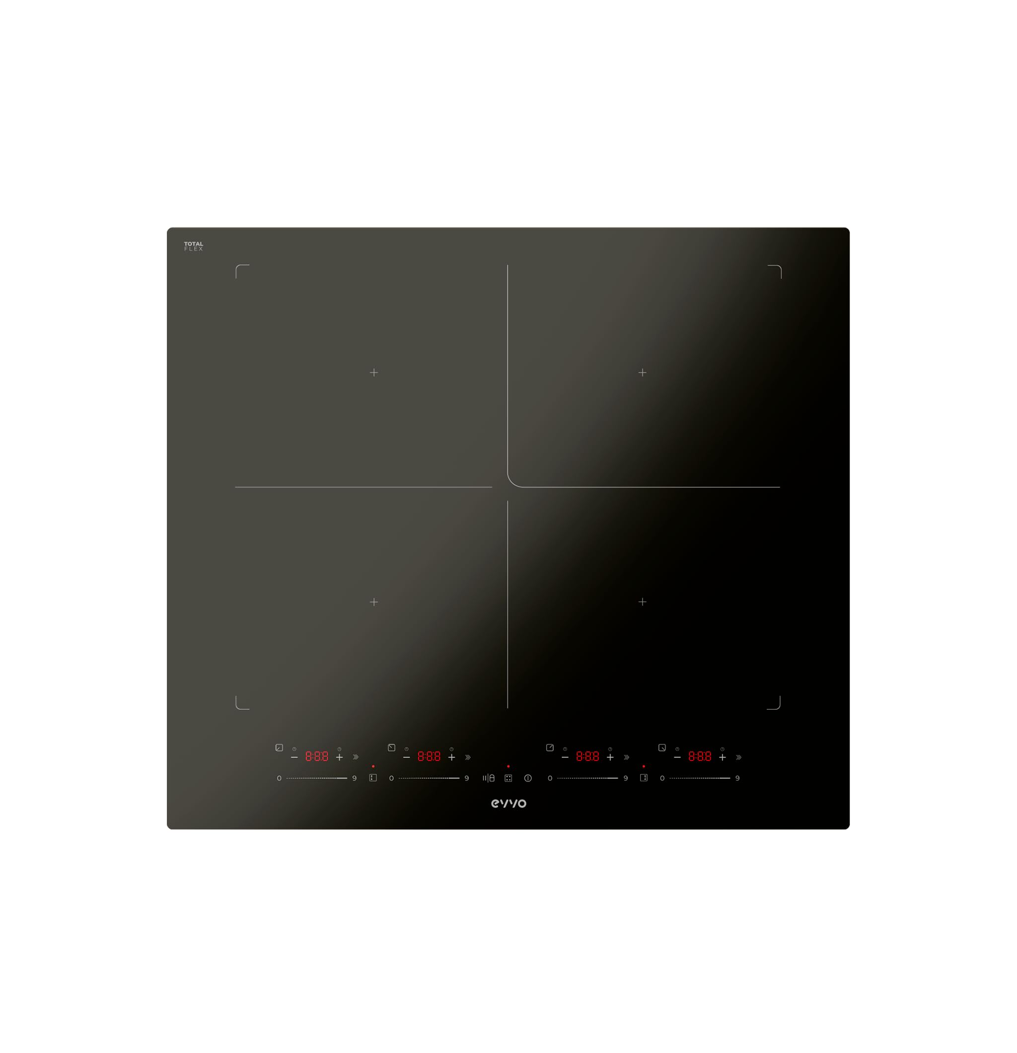 Placa de Inducción V68 TotalFlex 60 cm – Vitrocerámica Inducción con 3 Zonas, 2 Zonas Flex + Zona Flex Central 40 cm, Ideal Paelleras, Cocina Eléctrica