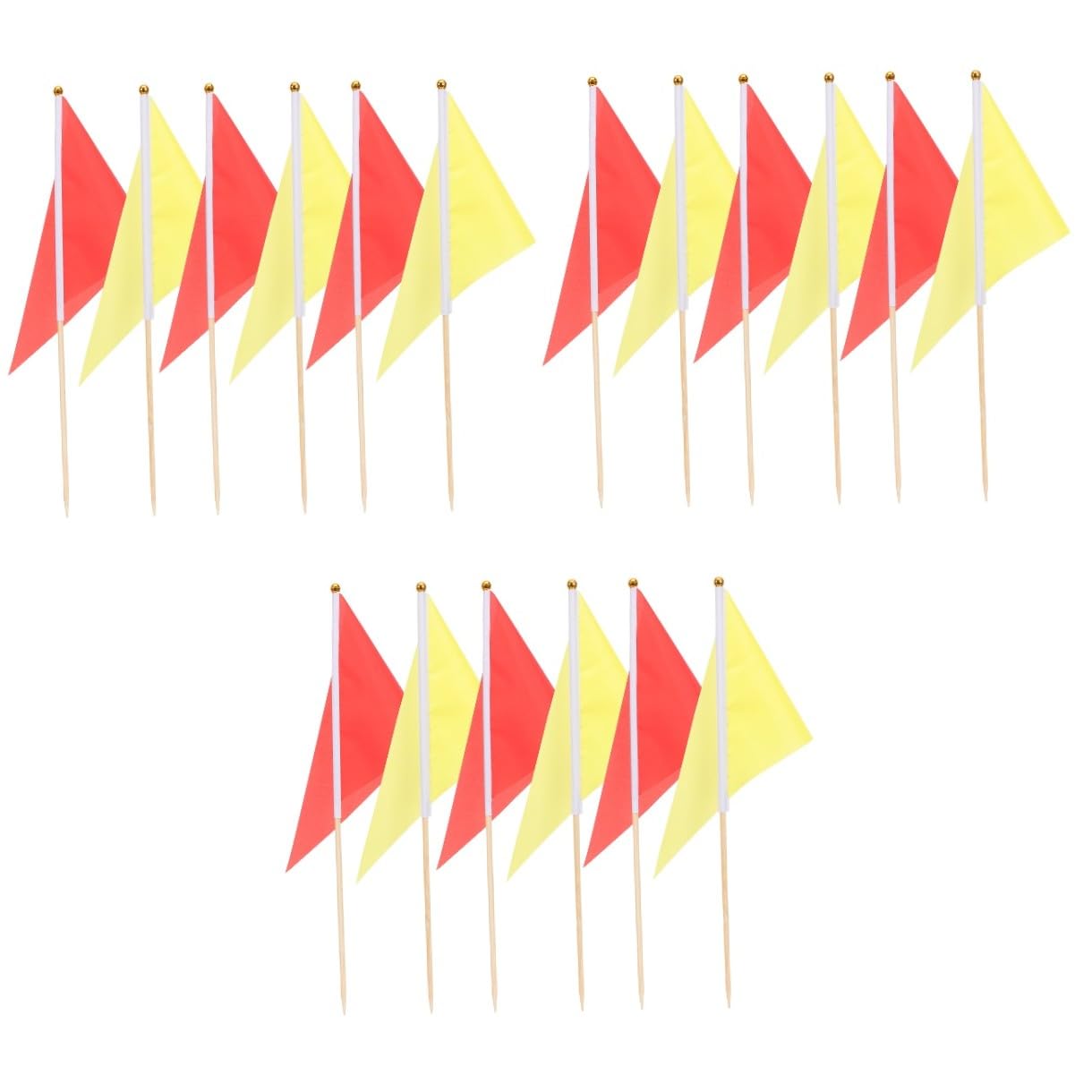SUPVOX 30 Piezas Empavesado De Triángulo De Golf Banderines Triangulares De Rojo Del Empavesado Aire Libre De Jardín De Césped Poliéster