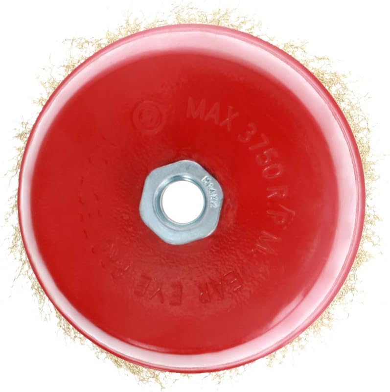 Wire Abrasive Wheel Brushes 6 Inch Wire Wheel Brush Steel Wire Crimped 3/10 mm Wire for Fast Derusting Polishing 3 Pcs