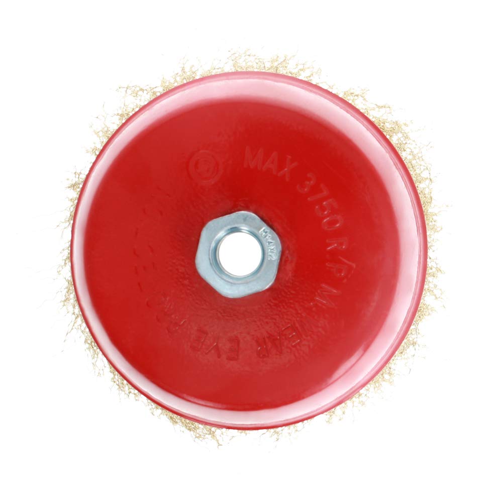 Utoolmart Średnica 150 mm szczotka druciana zestaw szczotek szlifierki kątowej 0,3 mm śr. włosie stalowy drut skręcony węzeł i zaciśnięty drut szczotka do usuwania rdzy czyszczenie 5 szt