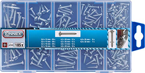 Connex DP8500053 - Viti assortite, 185 pezzi