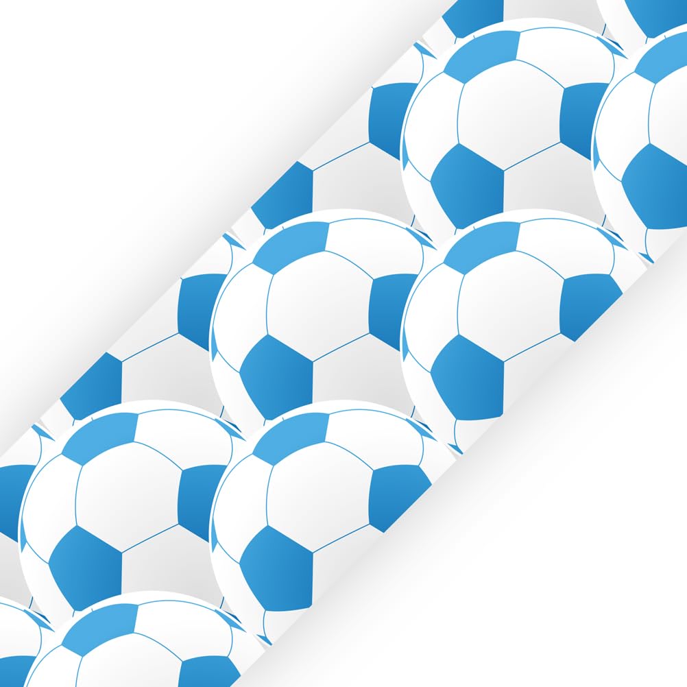 Football - Bedroom Wall Border - Eco Friendly 1.3m Self Adhesive Strips - Blue Balls