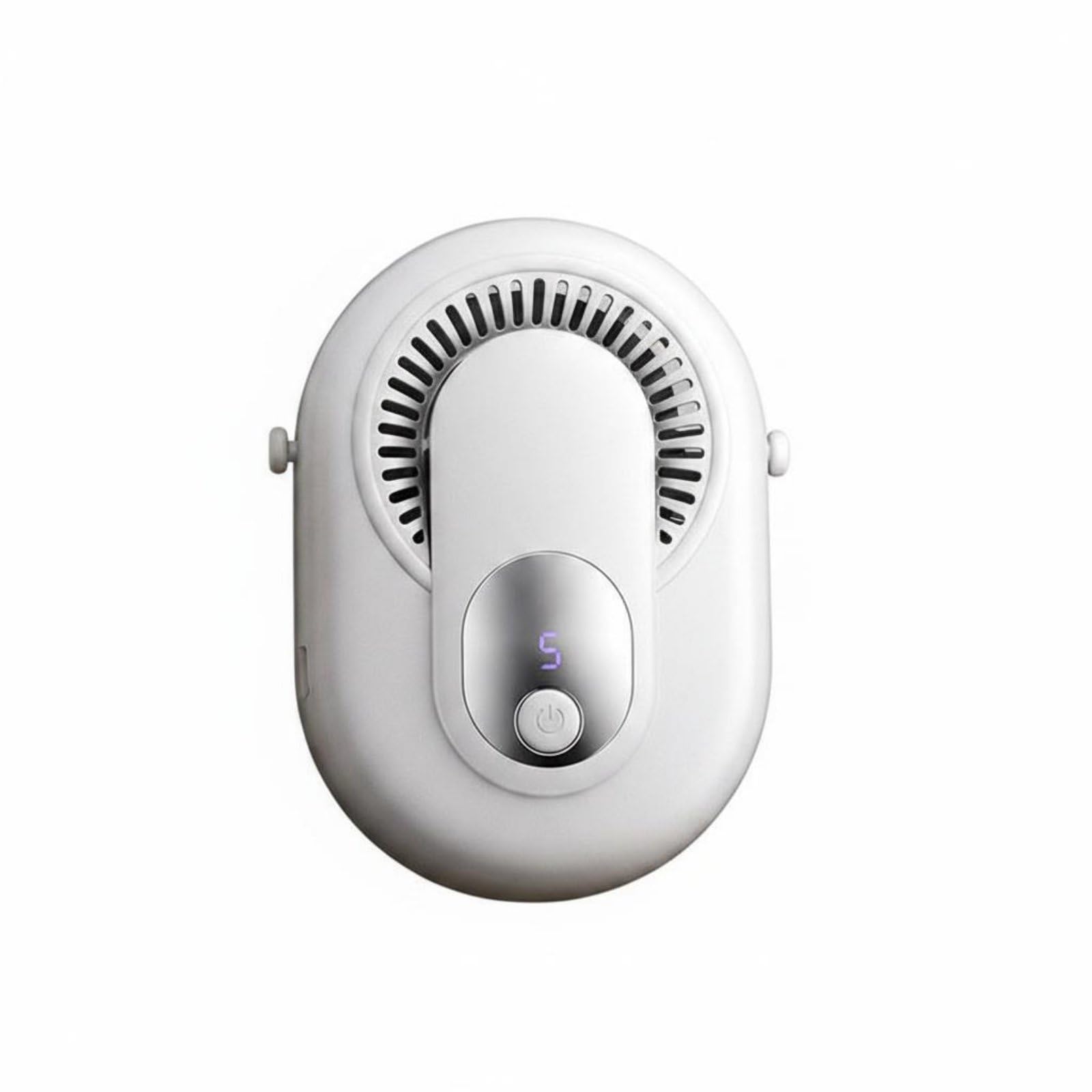 Digital Display Mini Neck Fan USB Rechargeable Waist Clip Fan 4 in 1 Lightweight for Outdoor Workers, Commuters, Hikers, Travel, Office, Camping, White, 3600mah Digital | Home & Garden-image-19