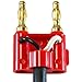 GLS Audio Gold Banana Plug Speaker Connectors Dual Tip Banana Plugs Banana Clips - NOTE: .75