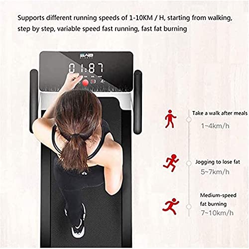 Image of Electric Treadmill-Ultra-Thin Mute Folding Walking Treadmill - for Home /Office Portable Fitness Equipment-Small Unisex Walking Machine
