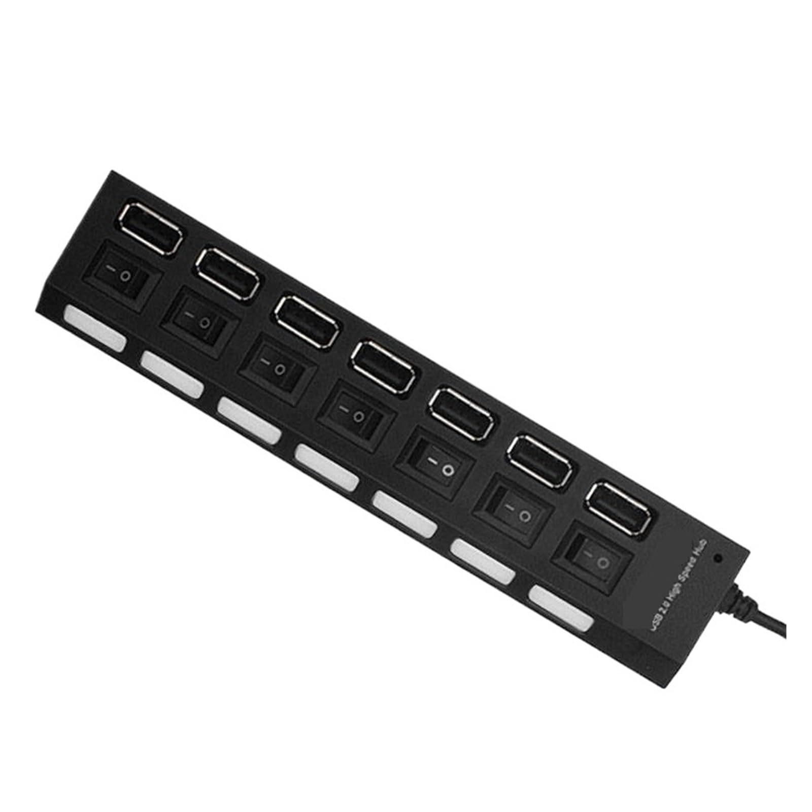 HUB USB 2.0/3.0 Multi 4 7 Porta Con Adattatore Di Alimentazione For Computer PC Accessori For Laptop Splitter Multiple Hab Capacità Di Ricarica Rapida(3.0 7 Port Black)