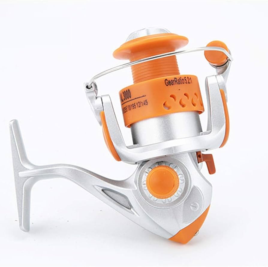 Amazon.co.jp: スピニングリール 青/オレンジ色の任意プラスチック巻き